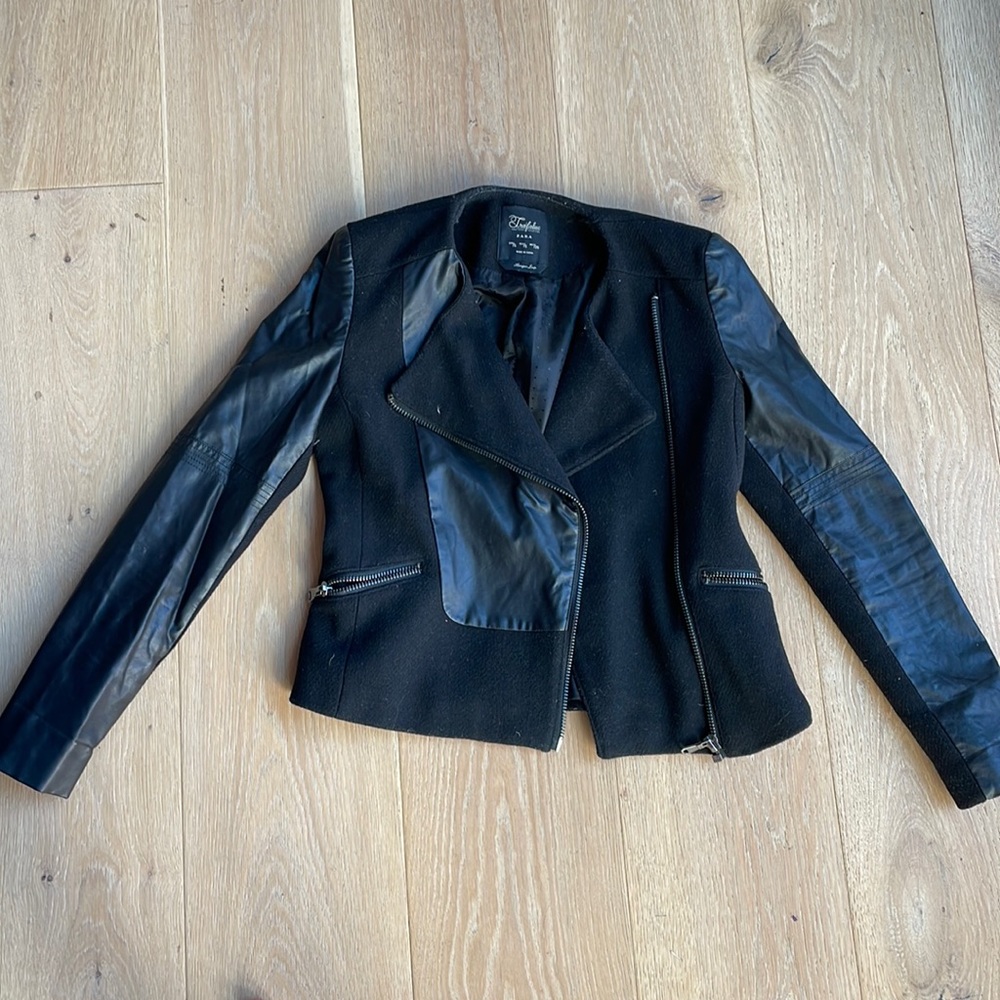 Zara faux leather jacket
